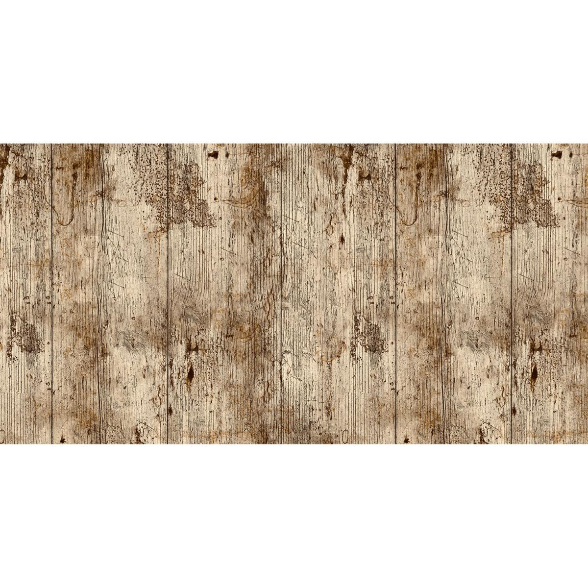Cpm - Adhésif décoratif Bois vieilli - 200 x 45 cm - Marron - Papier peint