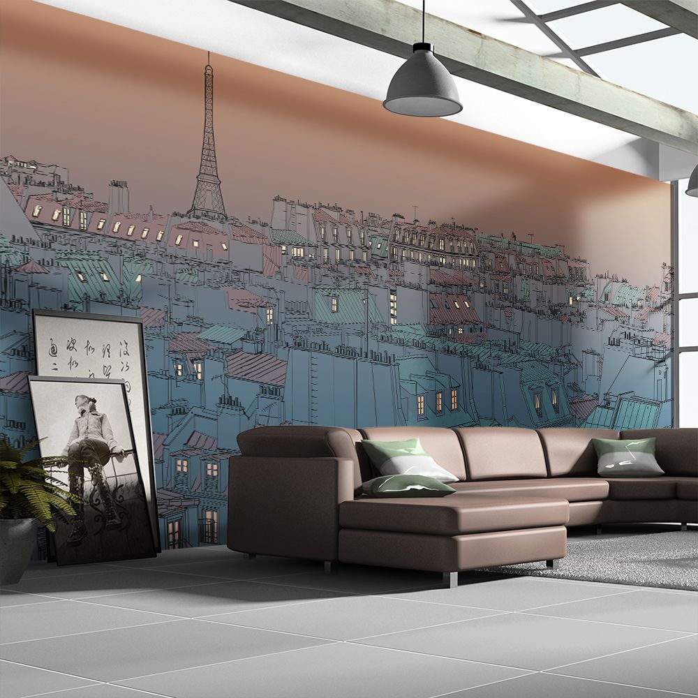 Bimago - Papier peint | Bonsoir Paris ! | 550x270 | XXL | Ville et Architecture | Paris | | - Papier peint