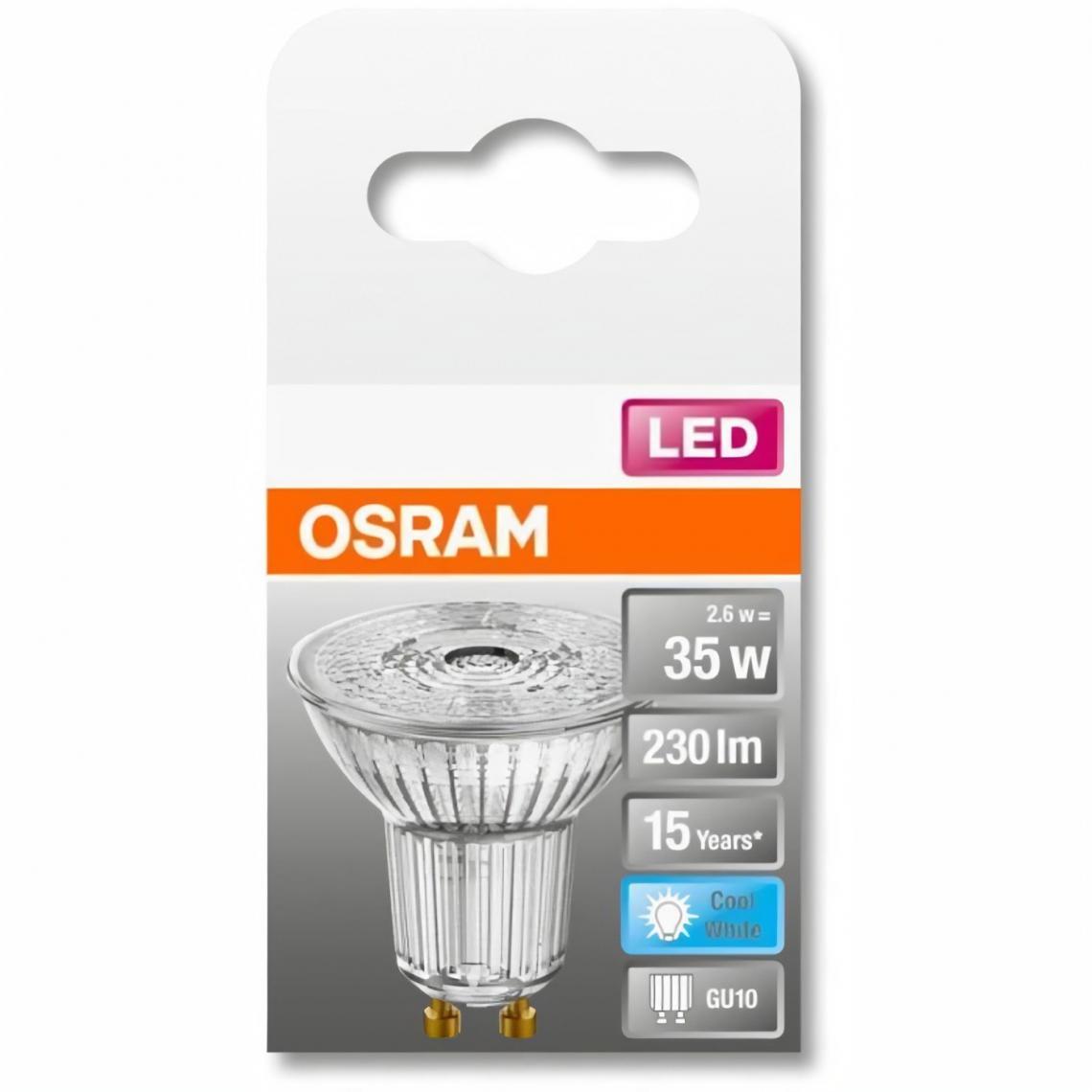 Osram - OSRAM Spot PAR16 LED 36° verre 2,6W=35 GU10 froid - Ampoules LED