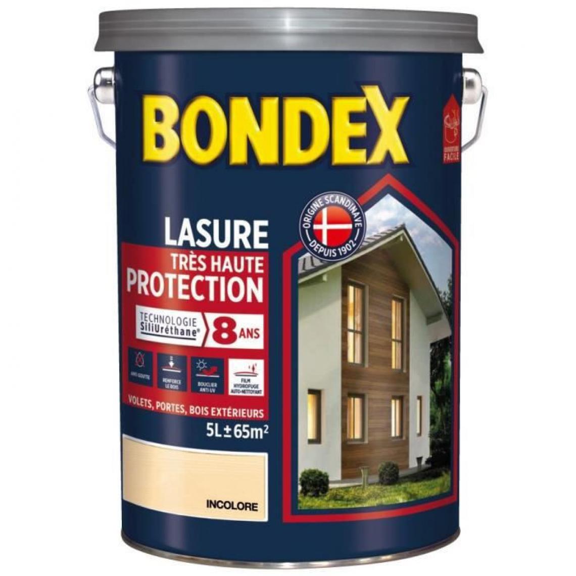 Bondex - BONDEX Lasure Haute protection 8 ans - Incolore Satin, 5L - Peinture & enduit rénovation
