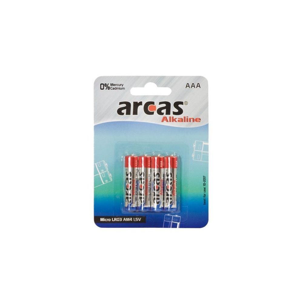 marque generique - Pack de 4 piles Alcaline Micro AAA Arcas - Piles rechargeables