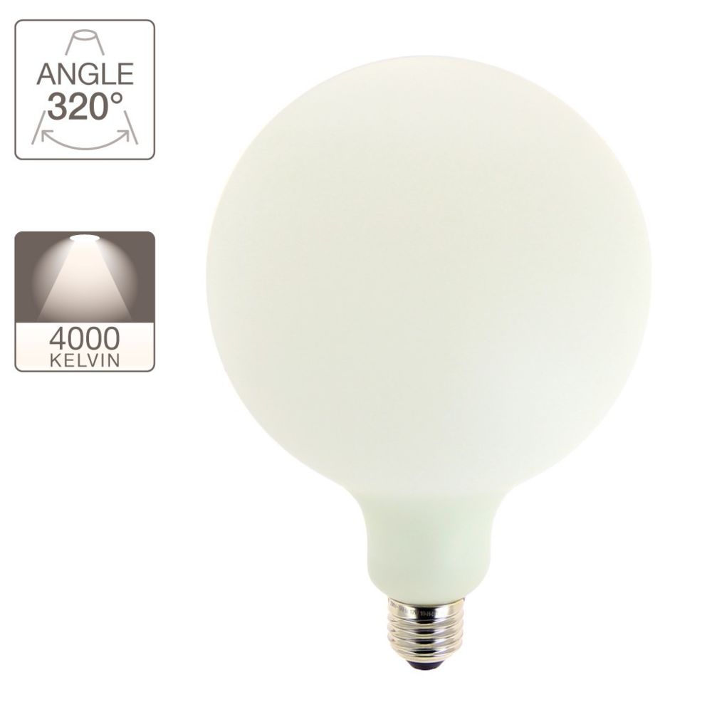 Xanlite - Ampoule LED déco éclairante Globe Opaline au verre lacté culot E27 - Ampoules LED