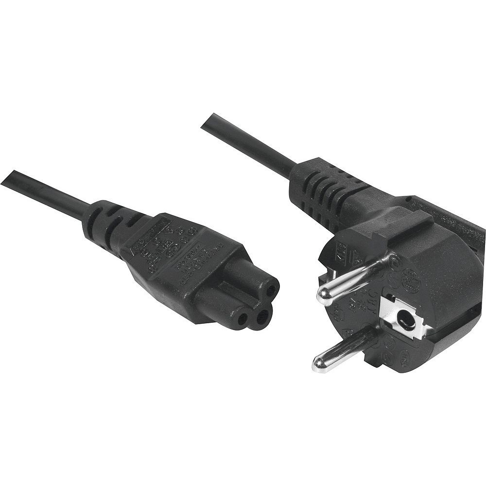 Conecticplus - Câble électrique pour ordinateur portable tripolaire 3m noir - Cordons d'alimentation