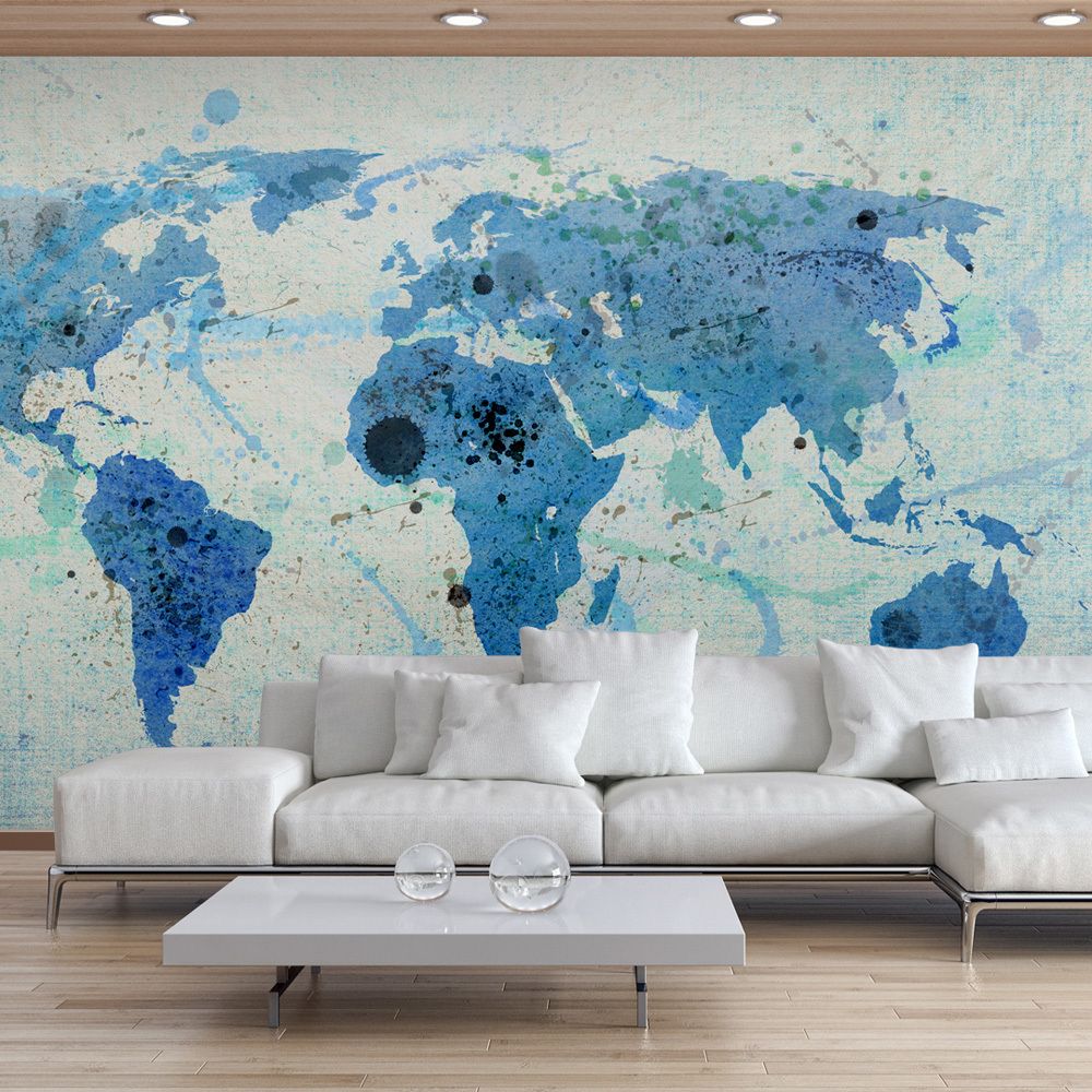 Bimago - Papier peint | Cruising and sailing The World map | 450x270 | Carte du monde | - Papier peint