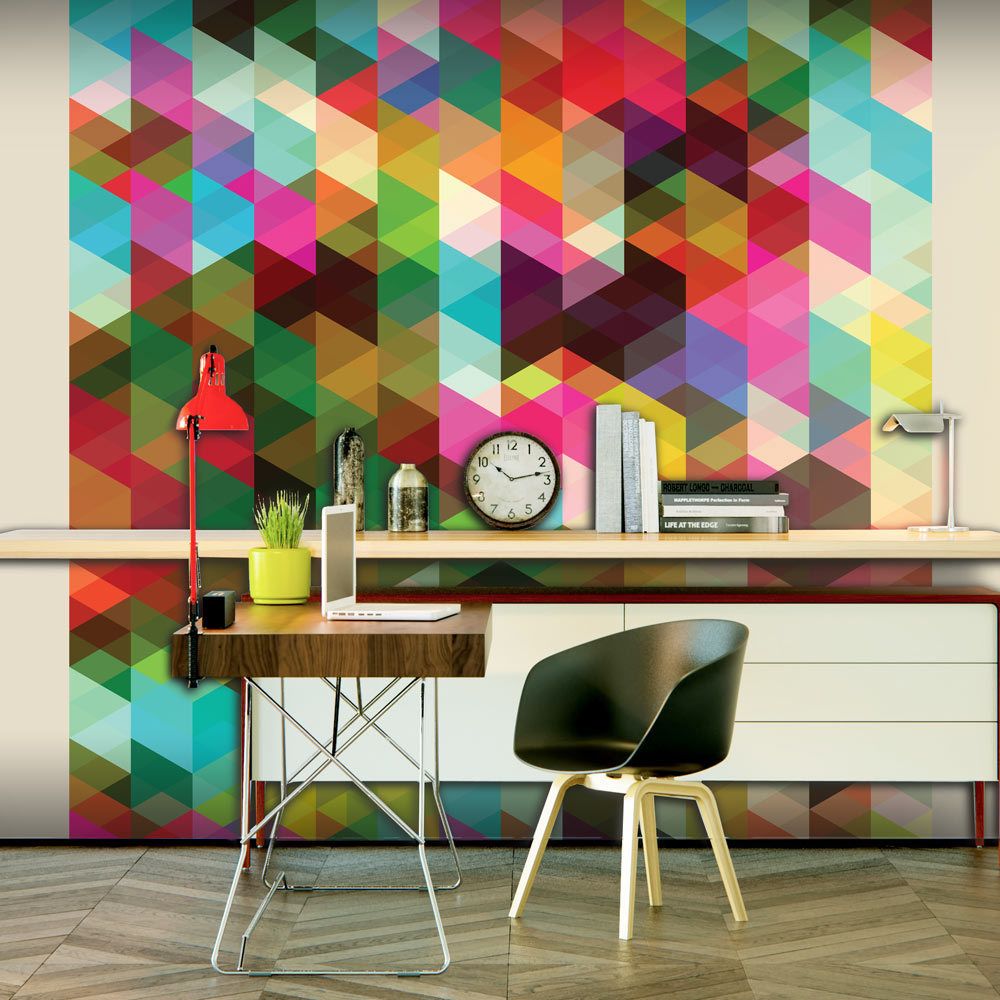 Bimago - Papier peint - Colourful Geometry - Décoration, image, art | Fonds et Dessins | Géométrique | - Papier peint
