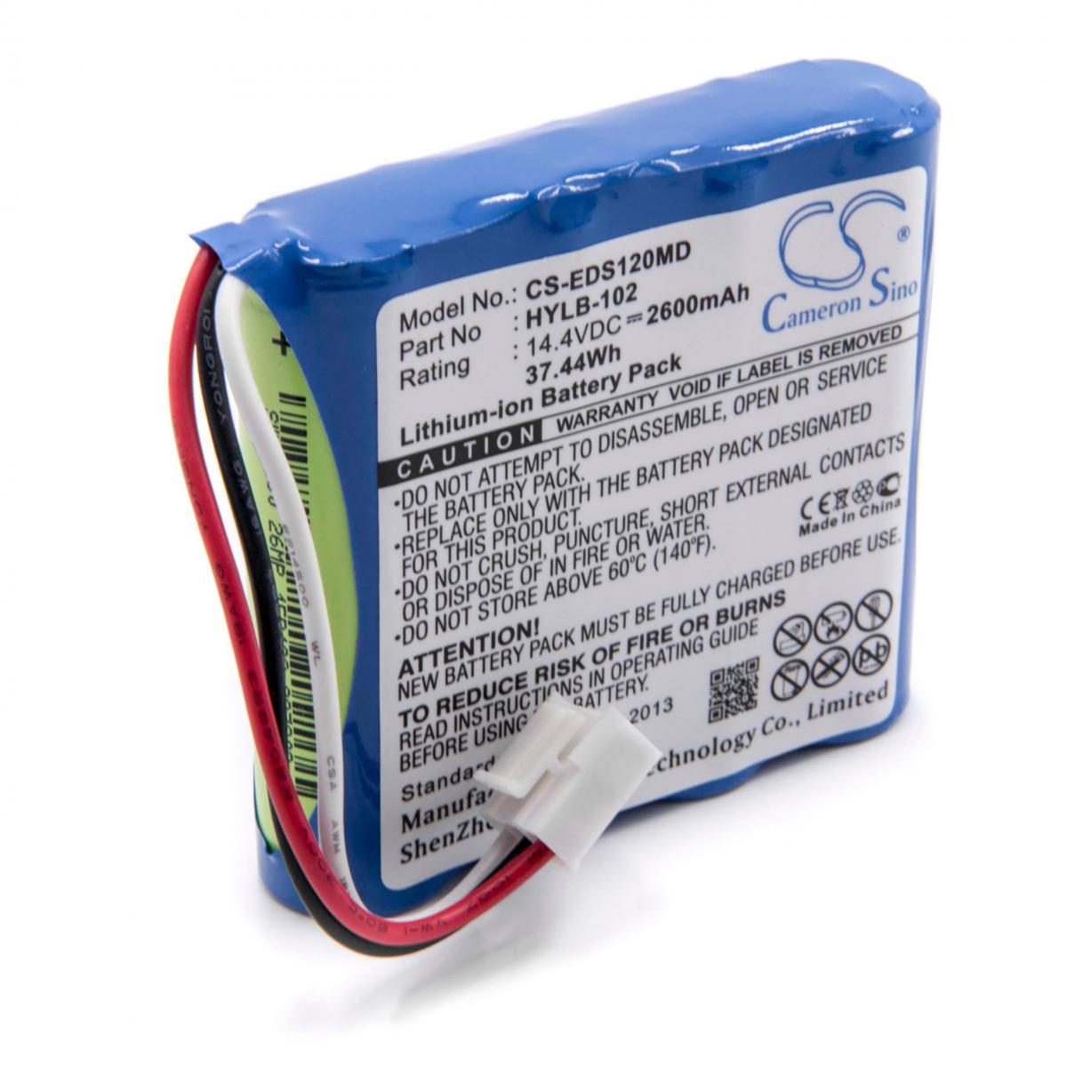 Vhbw - vhbw Li-Ion batterie 2600mAh (14.4V) pour appareil de médecine comme èlectrocardiographie Comen CM-1200, CM1200B ECG - Piles spécifiques