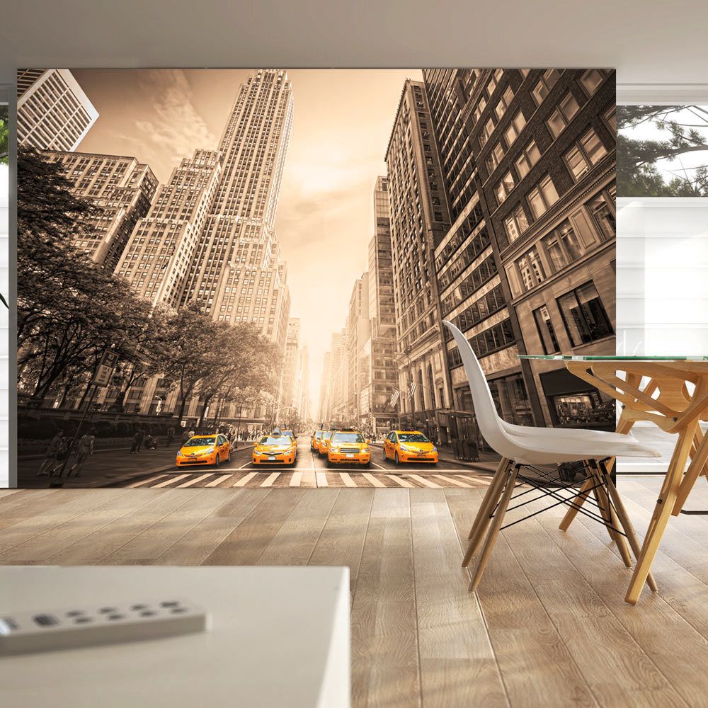 marque generique - 100x70 Papier peint New York Ville et Architecture Esthetique New York taxi - Papier peint