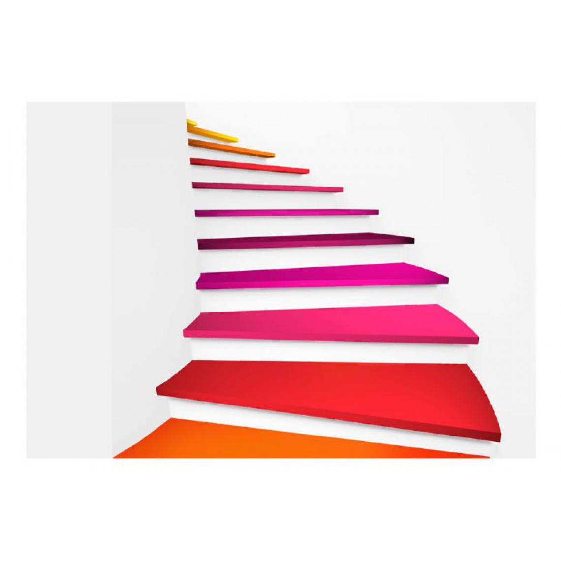 Artgeist - Papier peint - Colorful stairs .Taille : 150x105 - Papier peint