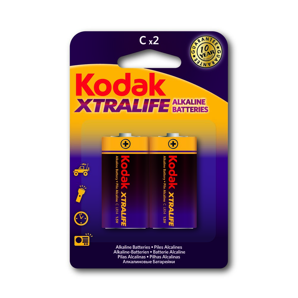 Kodak - KODAK - Piles - XTRALIFE Alcaline - C / LR14 - pack de 2-- - Piles rechargeables