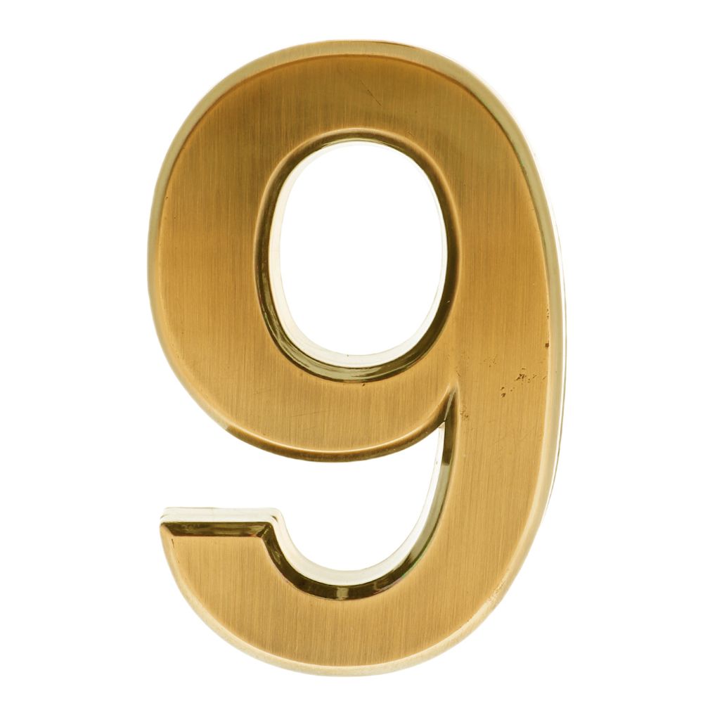 marque generique - Plaque autocollante en plastique doré, plaque de numéro, chiffre, chiffre numérique, 9 - Objets déco