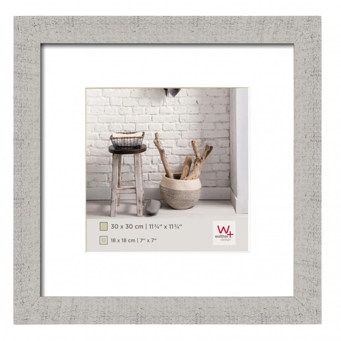 Walther - Walther Design Cadre photo Home 30x30 cm Gris clair - Cadres, pêle-mêle