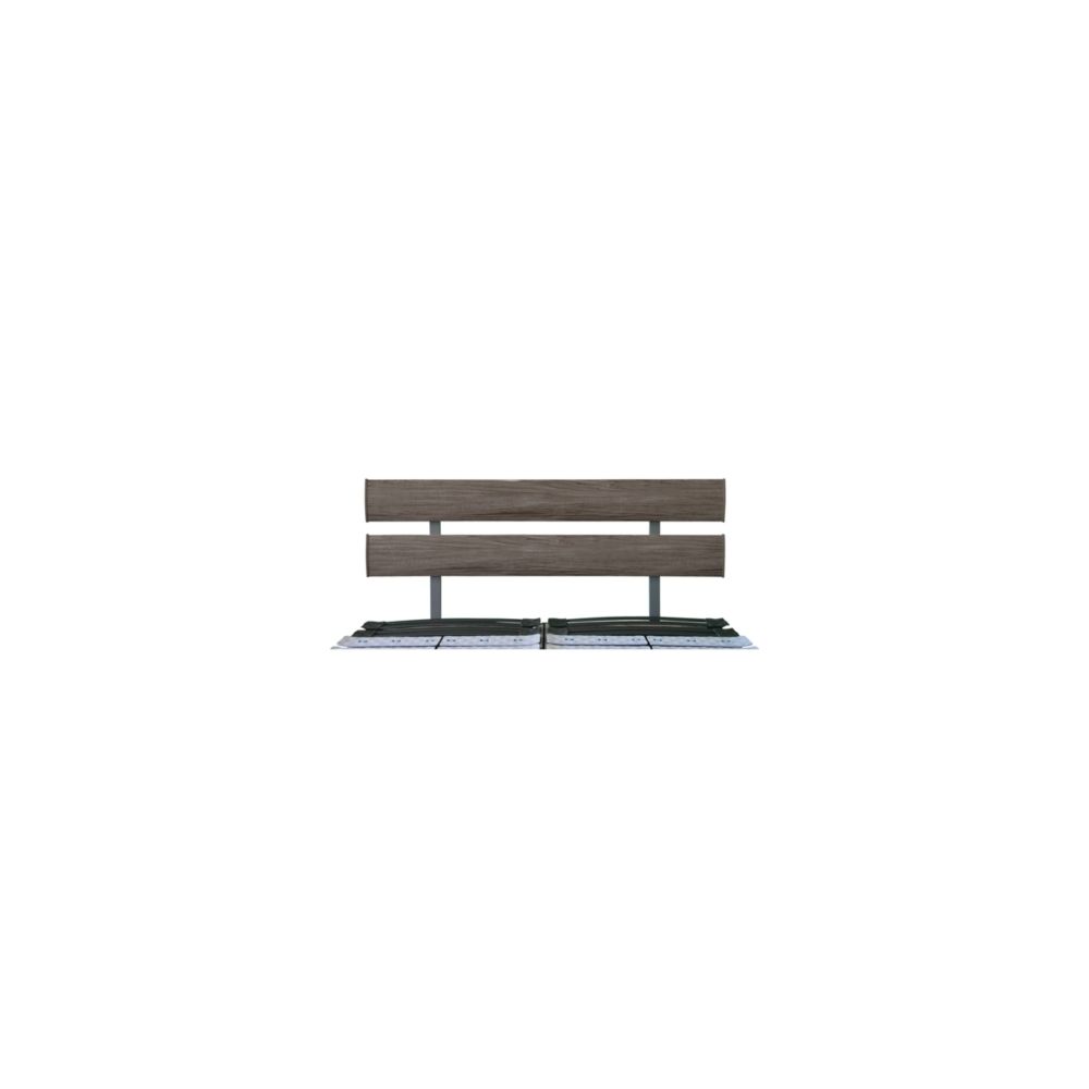 Confortissimo - Tête de lit Alpha CONFORTISSIMO 160 cm Chêne gris - Rangements placards et tiroirs
