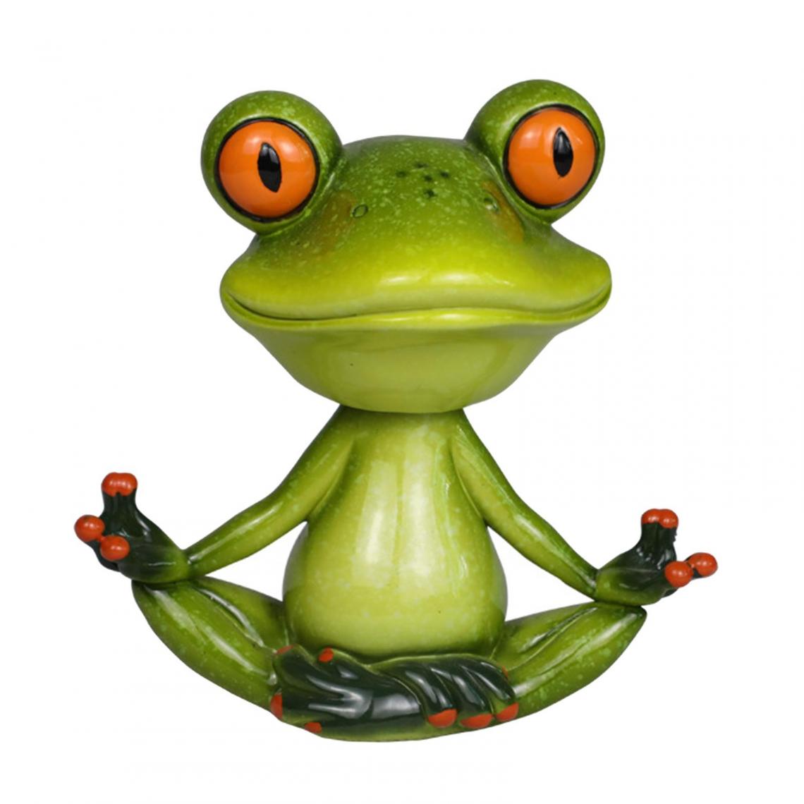 marque generique - S'asseoir dans la méditation Figurines de grenouilles Artisanat en résine - Statues
