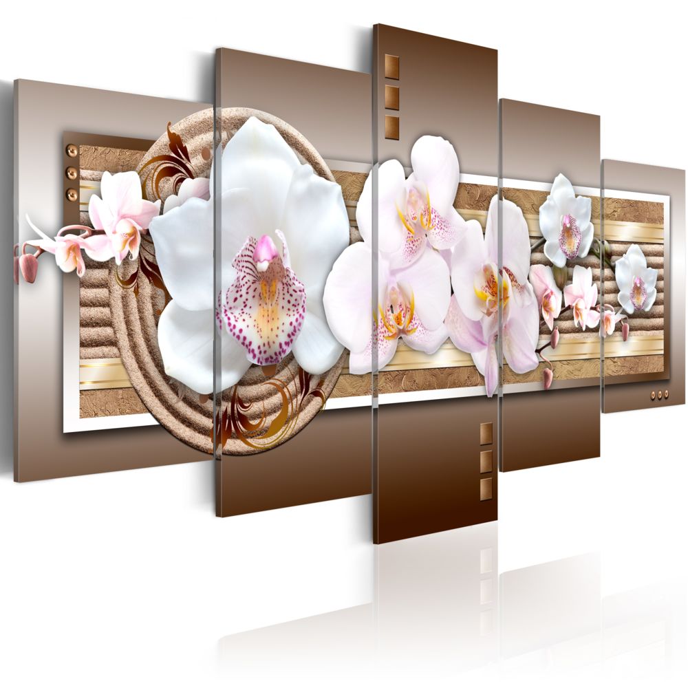 Bimago - Tableau | Délicatesse de l'orchidée | 100x50 | Fleurs | Orchidées | - Tableaux, peintures