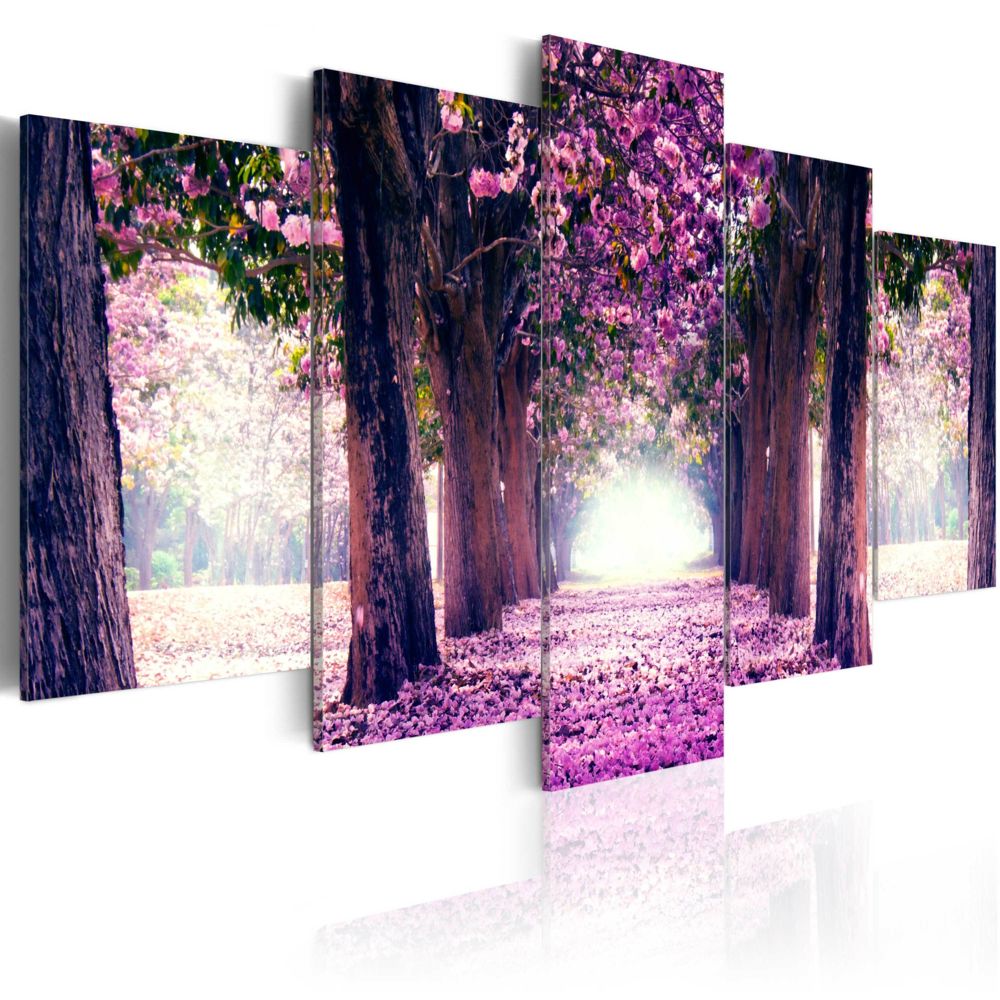 Bimago - Tableau - Avenue violette - Décoration, image, art | Paysages | Forêt | - Tableaux, peintures
