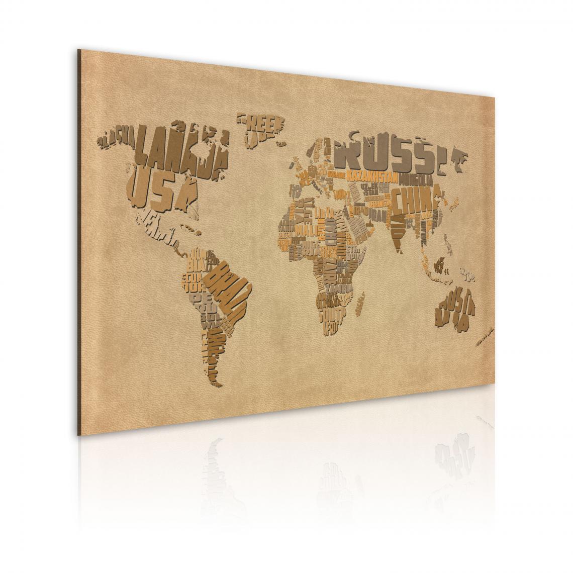 Artgeist - Tableau - Ancienne carte du monde 60x40 - Tableaux, peintures