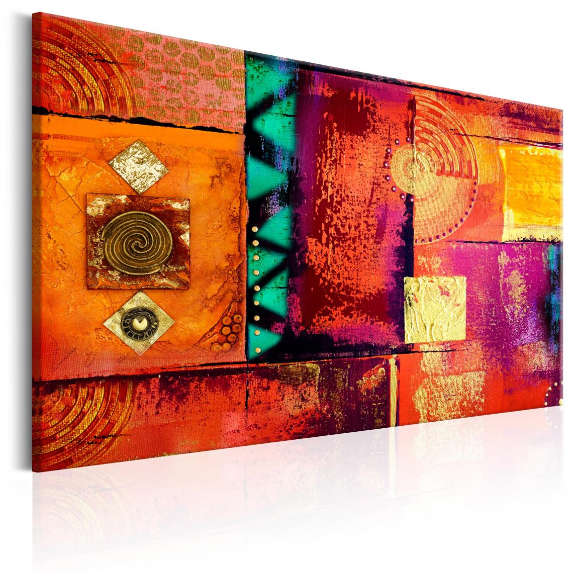 Decoshop26 - Tableau sur toile décoration murale image imprimée cadre en bois à suspendre Chaos abstrait 120x80 cm 11_0001848 - Tableaux, peintures