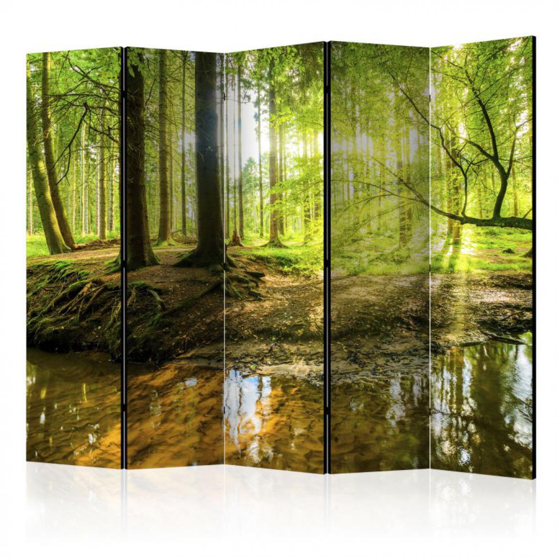 Artgeist - Paravent 5 volets - Forest Lake II [Room Dividers] .Taille : 225x172 - Paravents
