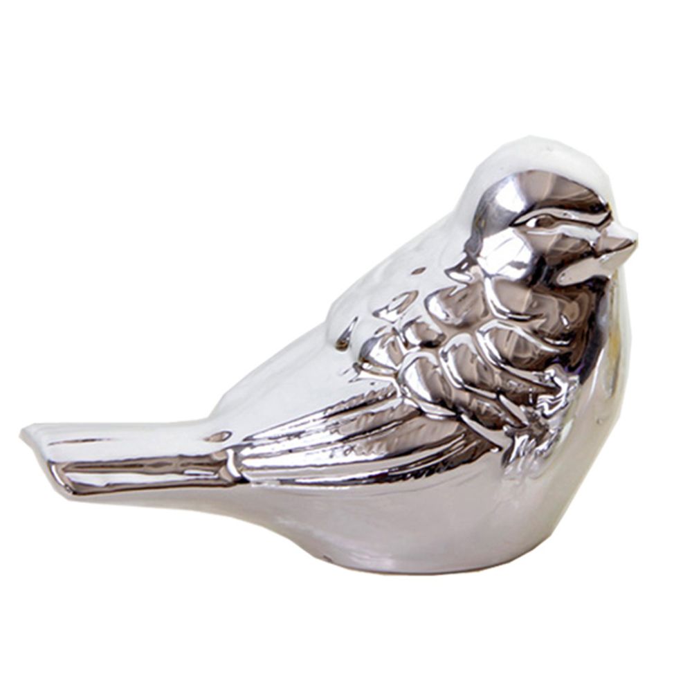marque generique - Céramique Oiseau En Forme D'ornement Statue Figurine Accessoires Photo Décor À La Maison Argent - Rangements à chaussures