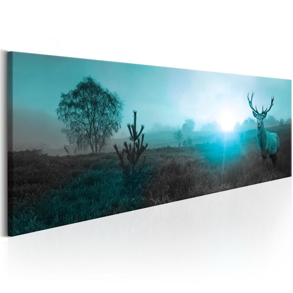 Bimago - Tableau | Emerald Deer | 150x50 | XL | Animaux | Animaux divers | | - Tableaux, peintures