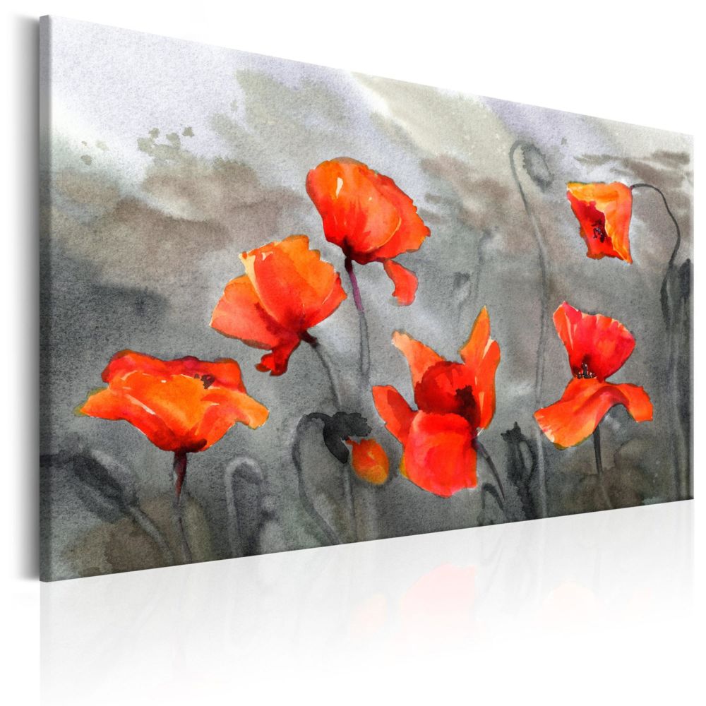 Artgeist - Tableau - Poppies (Watercolour) 120x80 - Tableaux, peintures