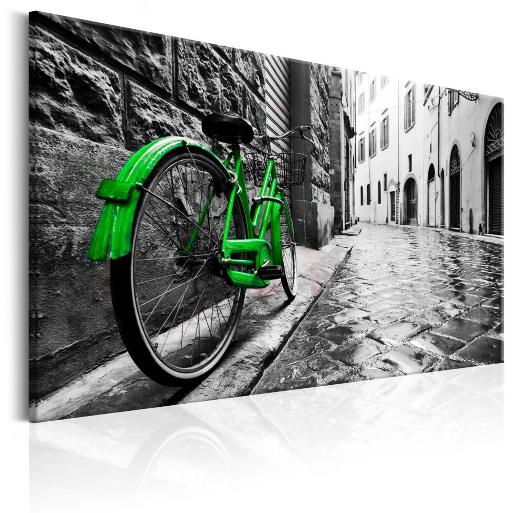 Bimago - Tableau - Vintage Green Bike - Décoration, image, art | Vintage | - Tableaux, peintures