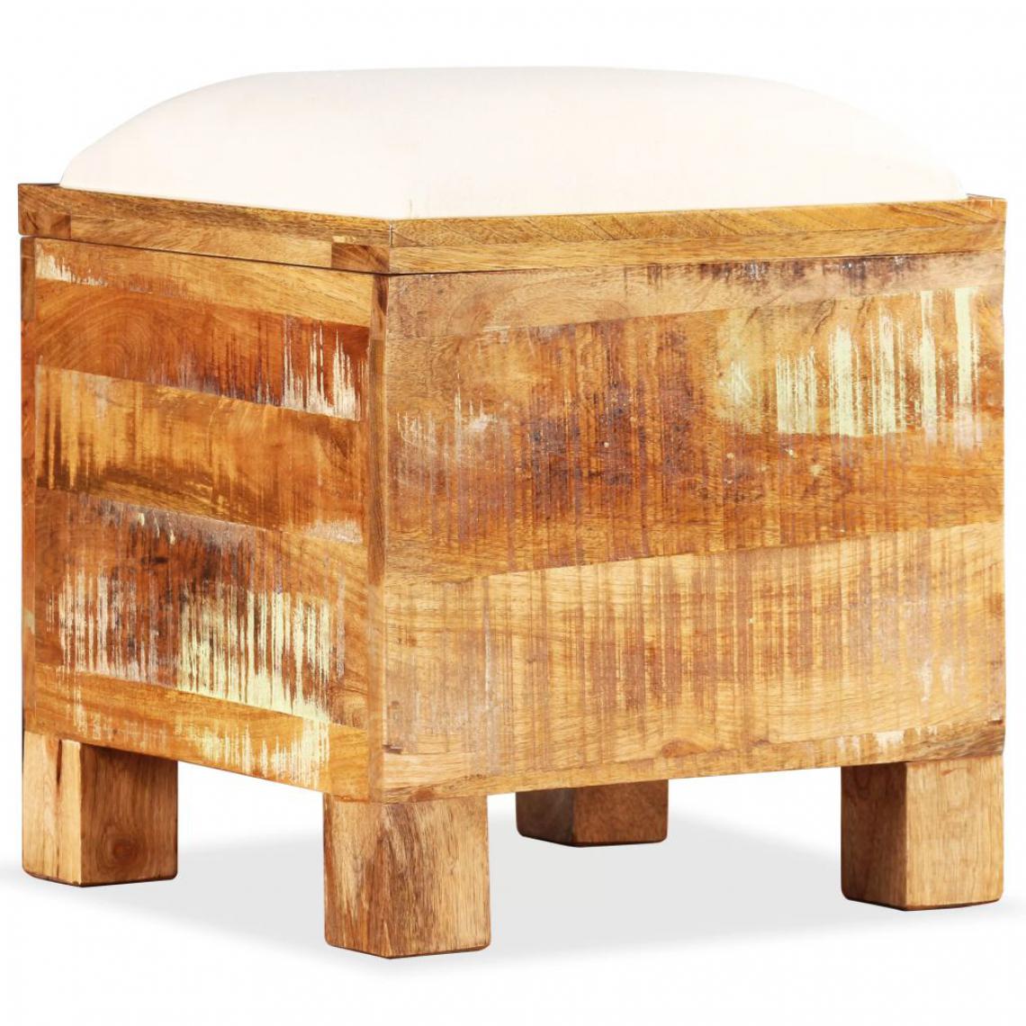 Icaverne - Magnifique Armoires et meubles de rangement famille Majuro Banc de rangement Bois massif recyclé 40 x 40 x 45 cm - Malles, coffres