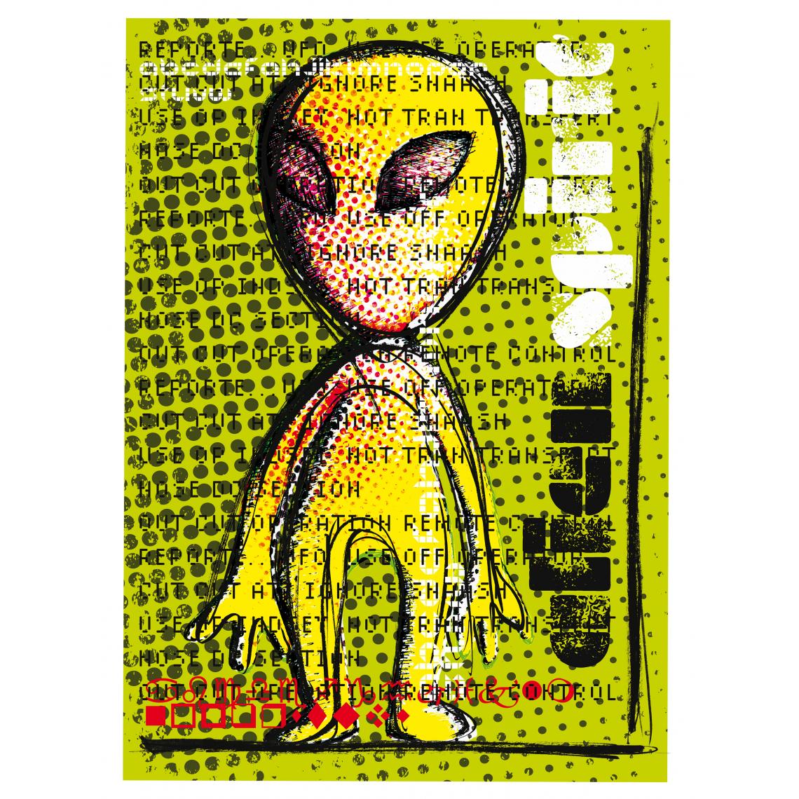 Beneffito - TYPO - Signature Poster - Alien - 30x40 cm - Affiches, posters