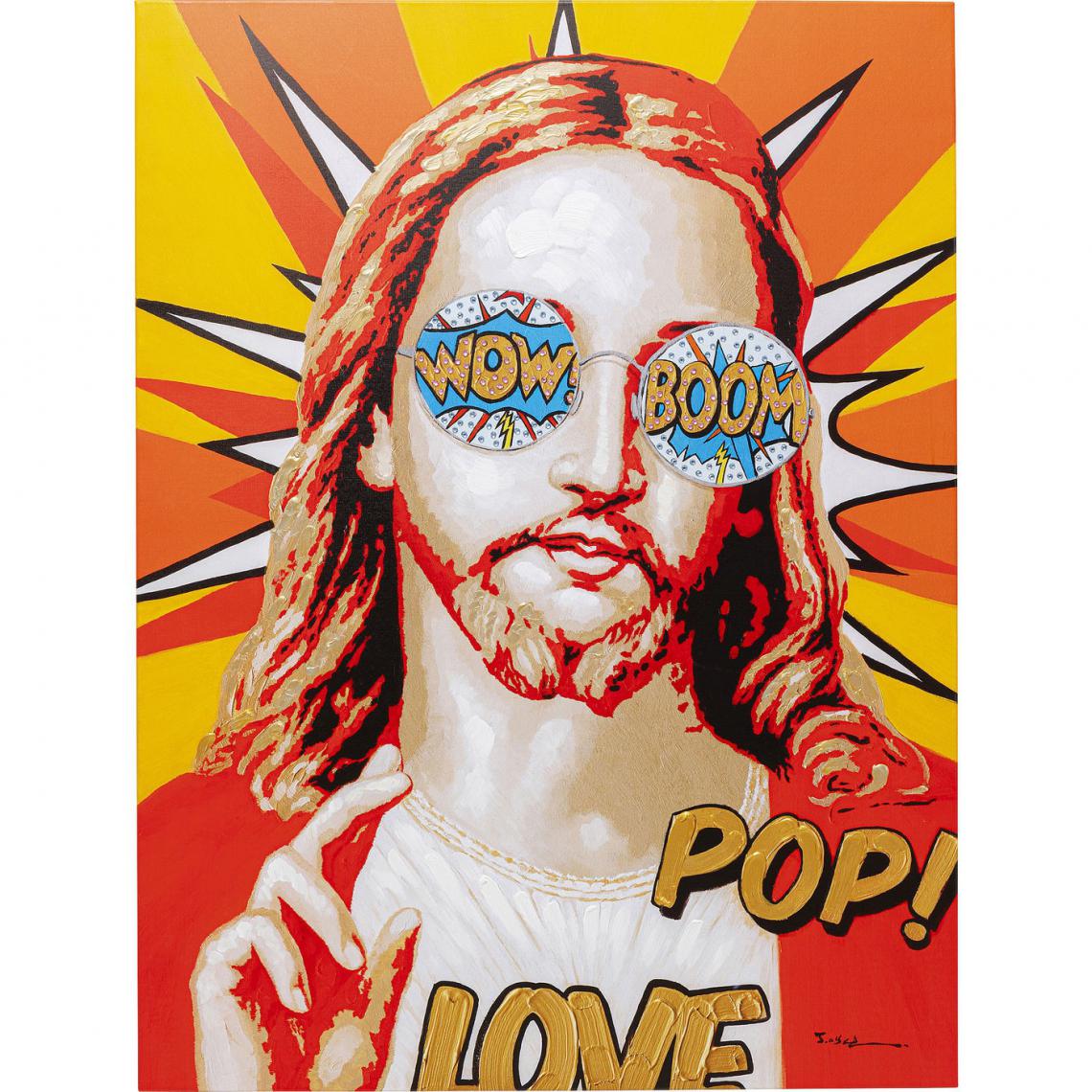 Karedesign - Tableau Jesus Pop Art 90x120cm Kare Design - Tableaux, peintures