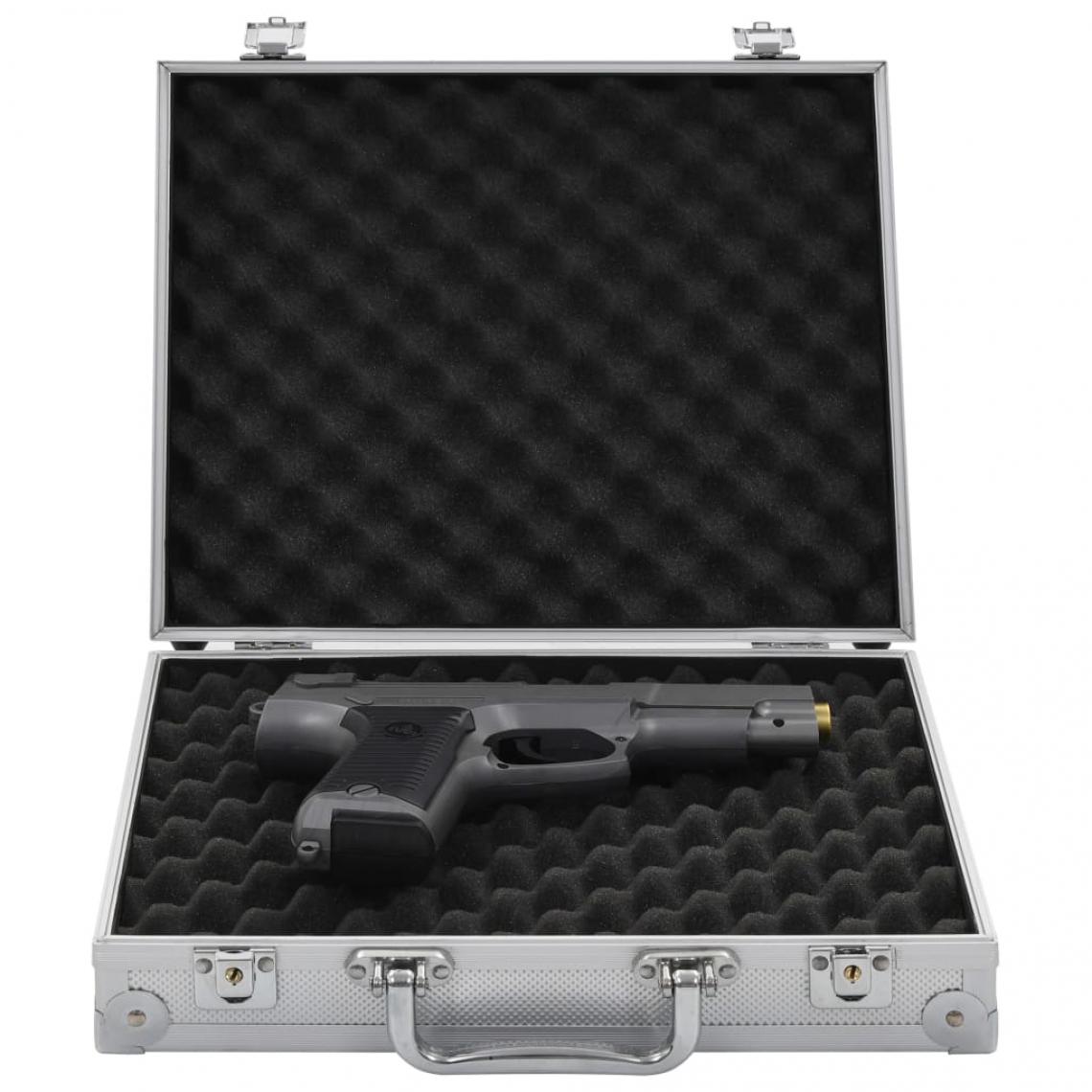 Vidaxl - vidaXL Mallette pour arme à feu Aluminium ABS Argenté - Rangements placards et tiroirs