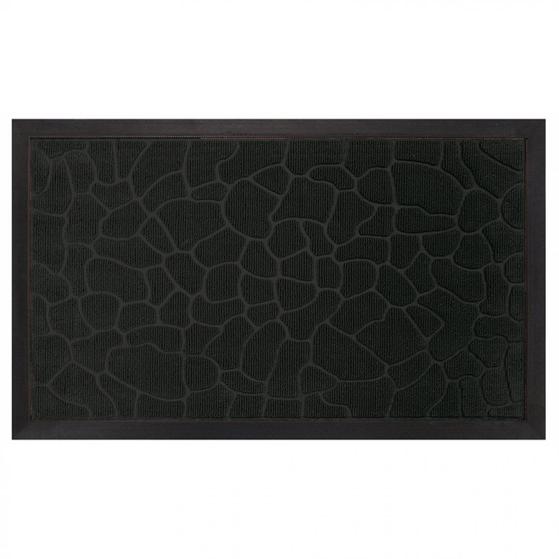 HomeMaison - Tapis d'entrée rectangle - 40 x 75 cm - Galets - Noir - Tapis