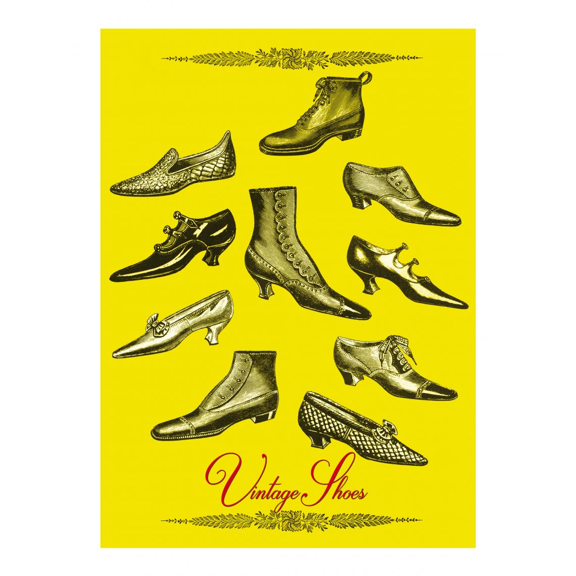 Beneffito - VINTAGE - Signature Poster - Shoes - 21x30 cm - Affiches, posters