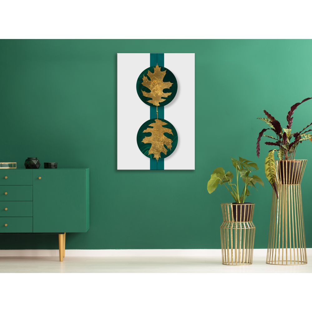 marque generique - 80x120 Tableau Arbres Paysages Chic Green Wealth (1 Part) Vertical - Tableaux, peintures