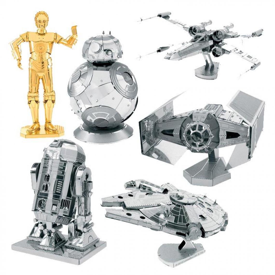 Graines Creatives - 6 maquettes métalliques 3D Star Wars - Objets déco