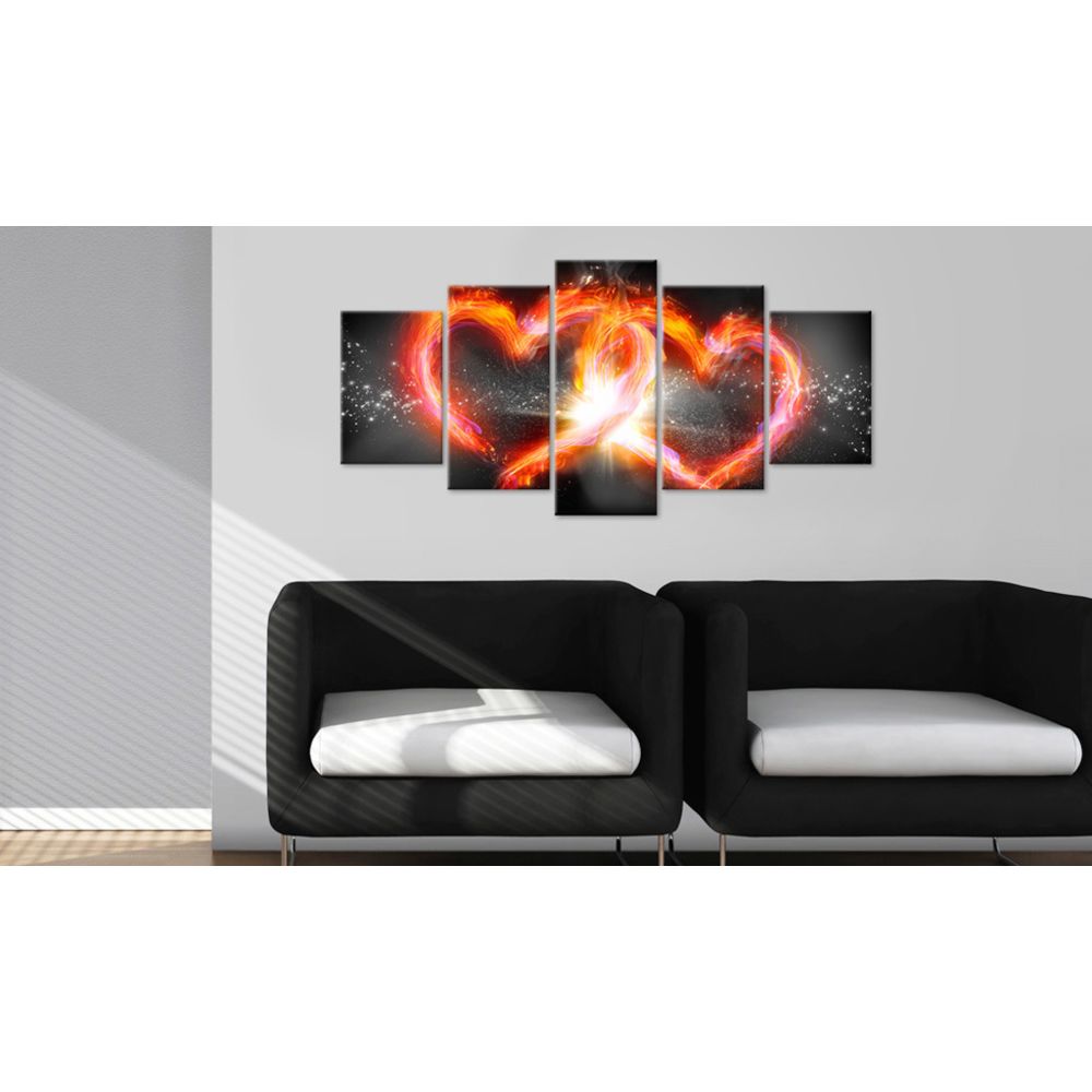 marque generique - 100x50 Tableau Abstraction Stylé Flame of love - Tableaux, peintures