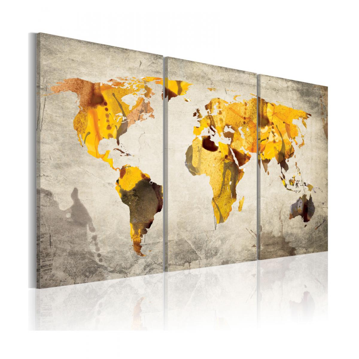 Artgeist - Tableau - Continents ensoleillés - triptyque 90x60 - Tableaux, peintures