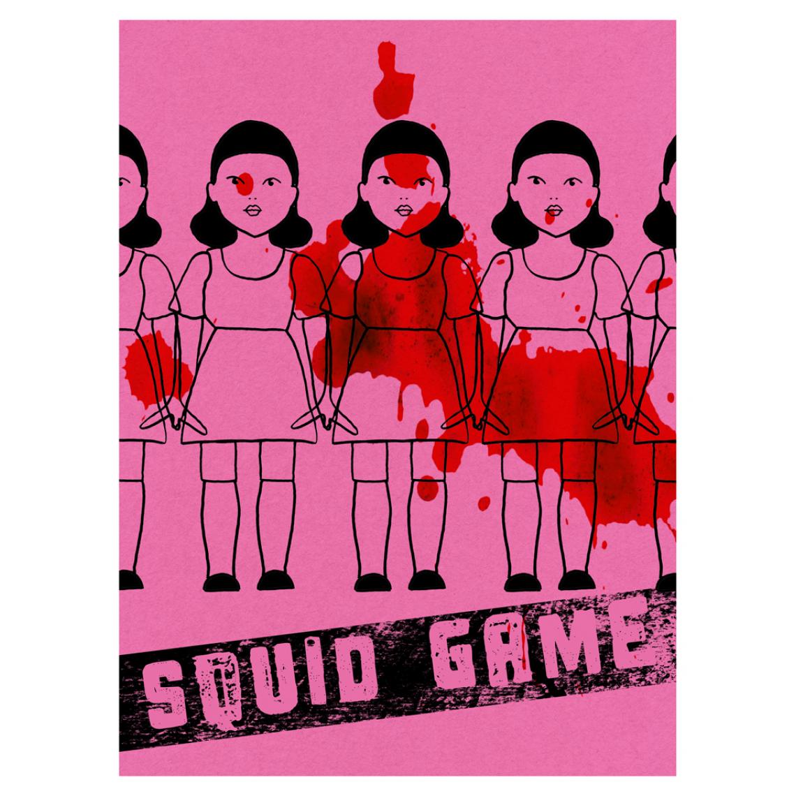 Beneffito - Squid game - Signature Poster - Doll - 30x40 cm - Affiches, posters