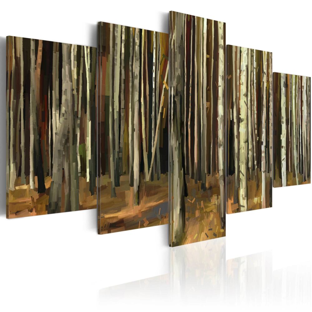 Bimago - Tableau | Mystère de la Forêt de Sherwood | 5 pièces | 100x50 | - Tableaux, peintures