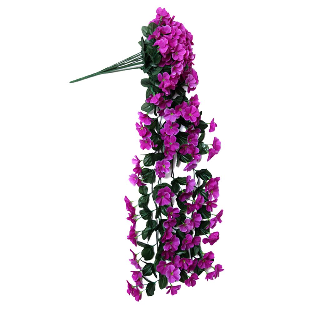 marque generique - Soie Artificielle Rose Fleur De Lierre Vigne Suspendue Guirlande Partie Décor À La Maison Violet - Plantes et fleurs artificielles