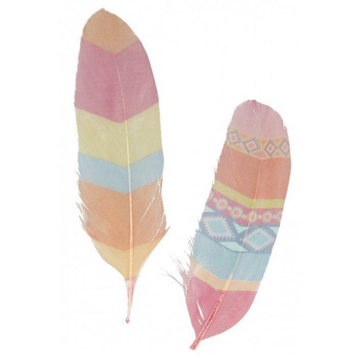 Artemio - 6 plumes colorées Totem - Objets déco