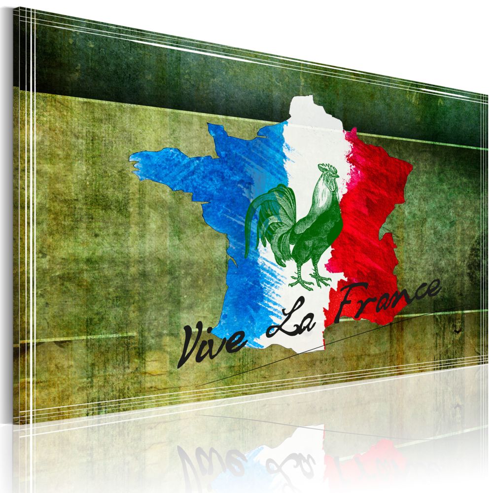 Bimago - Tableau | Vive la France | 60x40 | Cartes du monde | - Tableaux, peintures