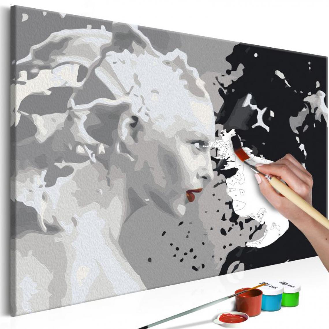 Paris Prix - Tableau à Peindre Soi-Même Black & White 40x60cm - Tableaux, peintures