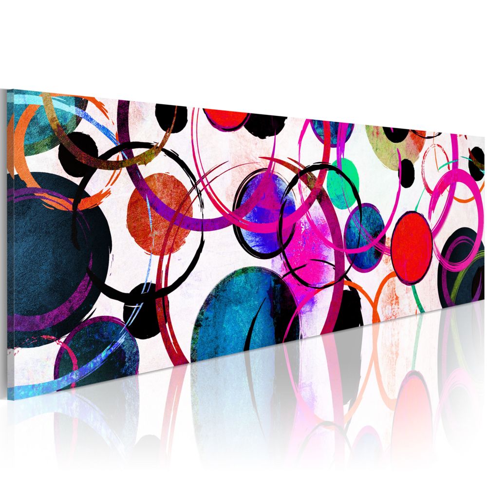 Bimago - Tableau - Colourful Circle - Décoration, image, art | Abstraction | Multicolores | - Tableaux, peintures