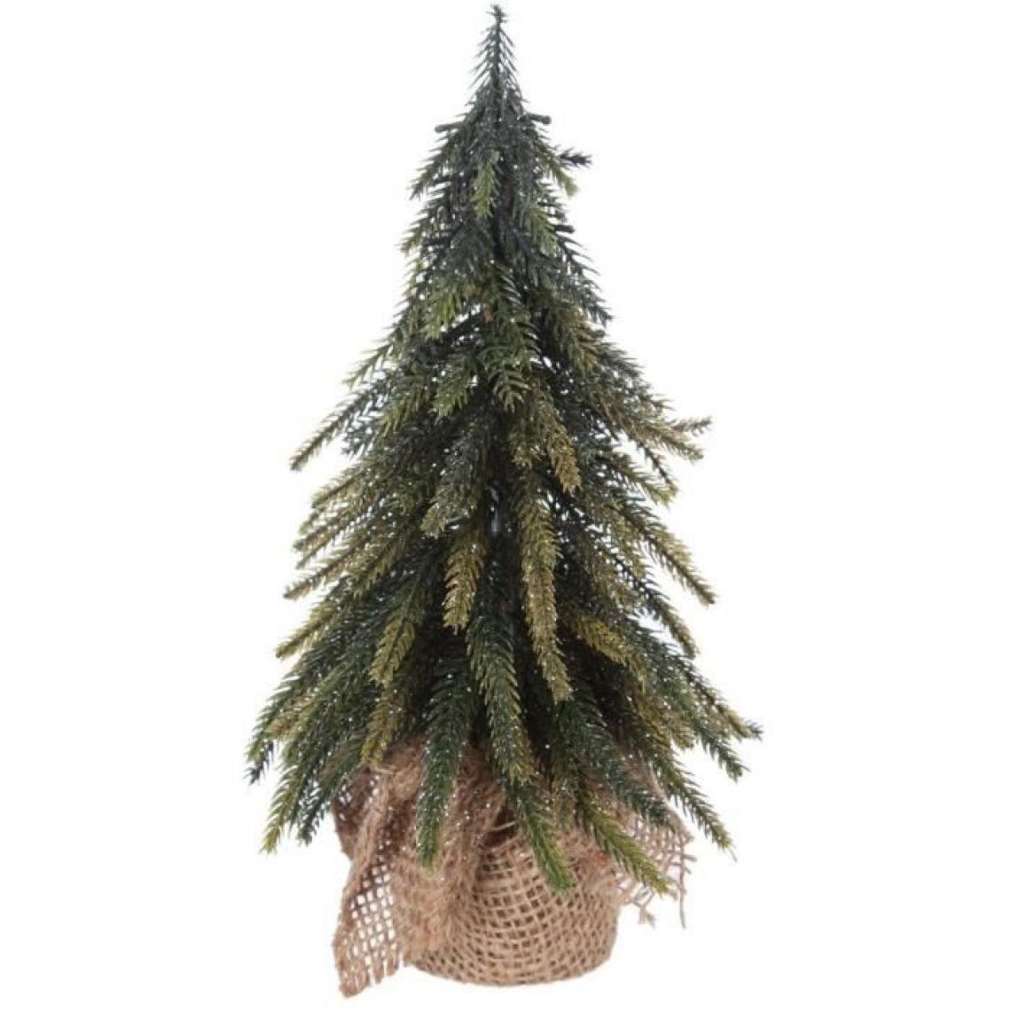 Cstore - FEERIC LIGHTS & CHRISTMAS Sapin branche - Base jute - 27 cm - Vert - Sapin de Noël