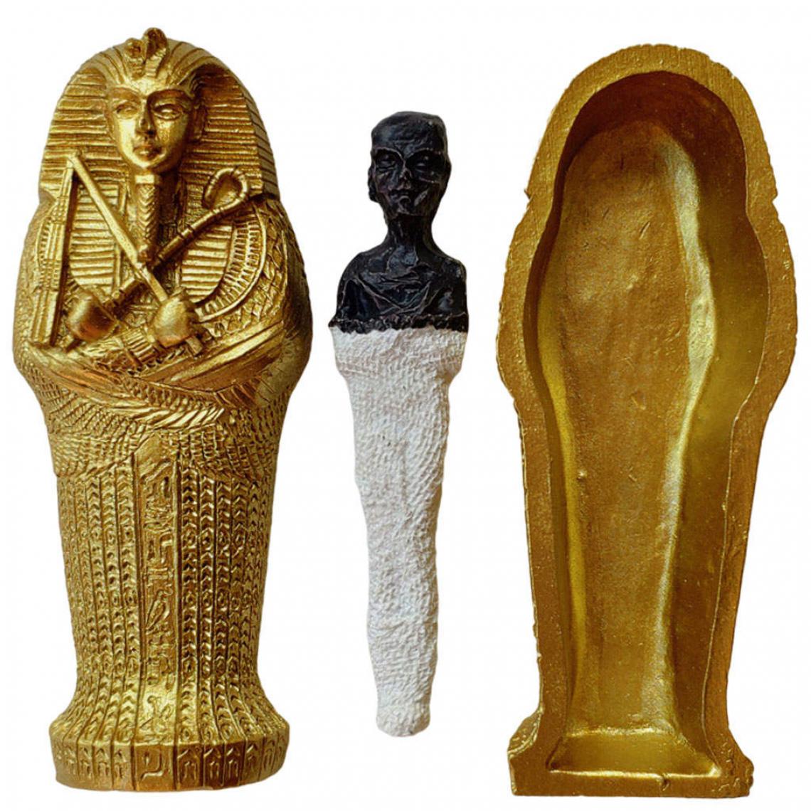 marque generique - Cercueil égyptien antique avec figurine momie - Statues