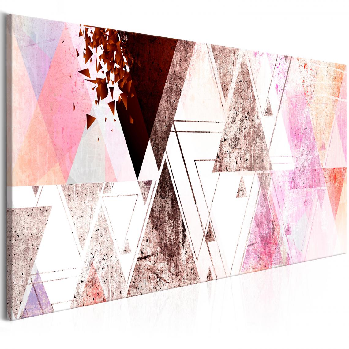 Decoshop26 - Tableau sur toile décoration murale image imprimée cadre en bois à suspendre Évolution géométrique (1 partie) Étroit 120x40 cm 11_0001470 - Tableaux, peintures