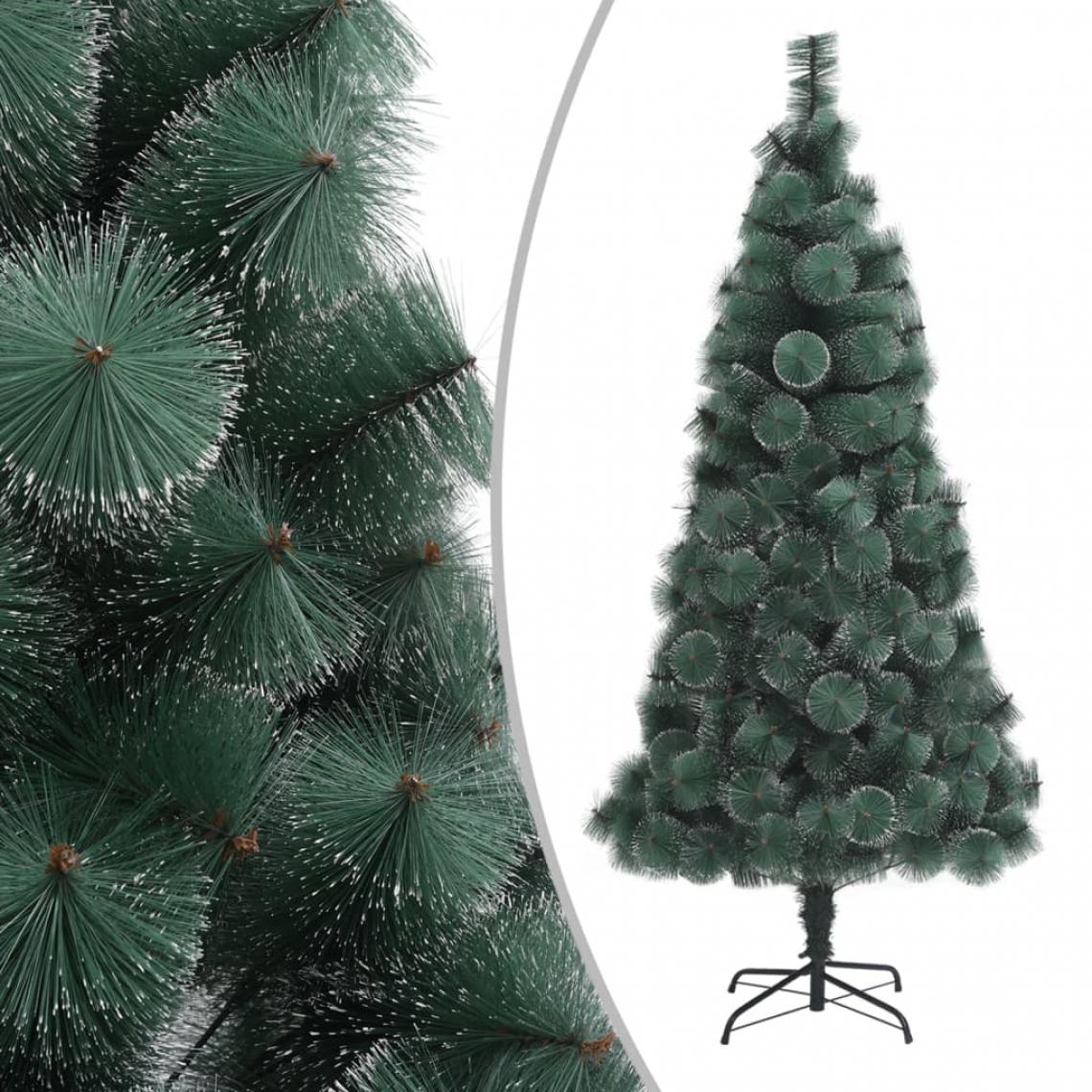 Wottes - Sapin de Noël artificiel avec support Vert 240 cm PET - Sapin de Noël