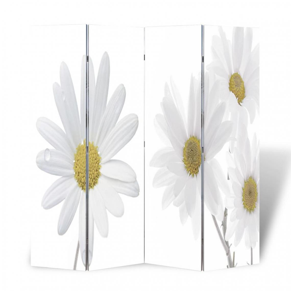 Chunhelife - Cloison de séparation pliable 160 x 170 cm Fleur - Paravents