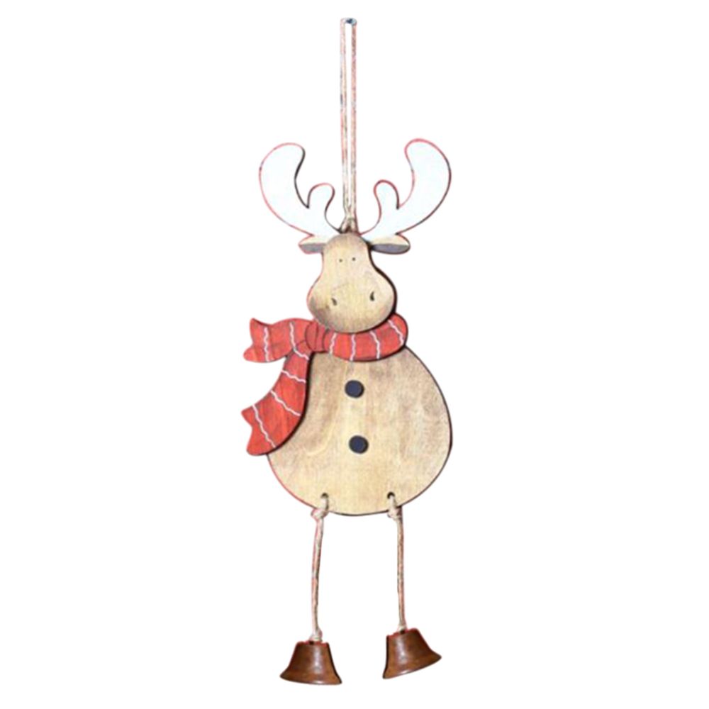 marque generique - Pendentifs carillons éoliens en bois avec arbre de Noël suspendus à une écharpe rouge_S - Statues