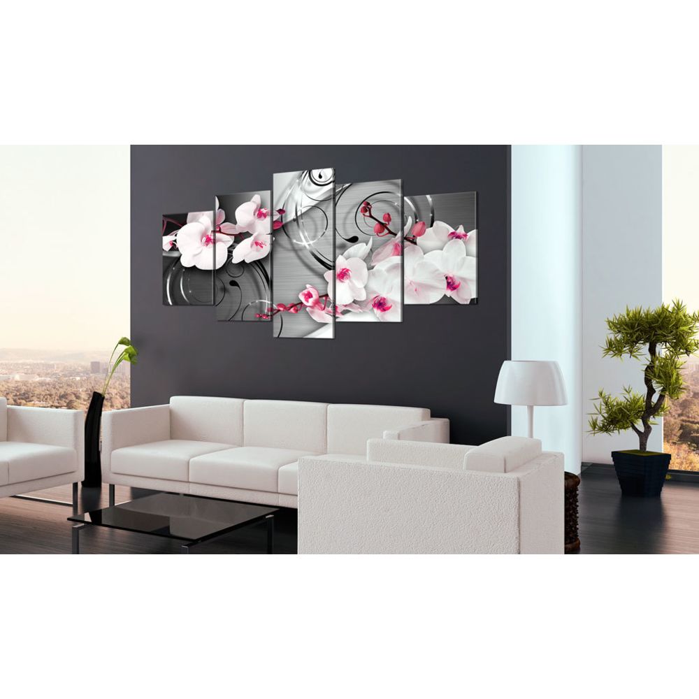 marque generique - 100x50 Tableau Orchidées Fleurs Inedit With raspberry accent - Tableaux, peintures